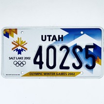 2002 United States Utah Olympic Winter Games Passenger License Plate 402S5 - $21.77