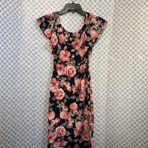 lovely Cecy stretchy ruffle floral dress Women’s Juniors Size L - $15.73 CAD