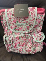 Laura Ashley Girls Floral Pink Green Backpack with Buckles Preschool - £13.44 GBP
