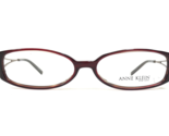 Anne Klein Gafas Monturas AK8049 135 Marrón Rojo Rectangular Completo Borde - $51.06