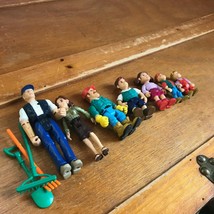 Vintage to Now Various Sized Plastic Rubber People Family Man Woman Kids Play Fi - £8.87 GBP