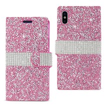 [Pack Of 2] Reiko I Phone X/iPhone Xs Diamond Rhinestone Wallet Case In Pink - £24.56 GBP