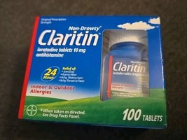 Claritin Non-drowsy 24hr Allergy Medicine Tablets 10mg 100 ct (BN23) - £19.00 GBP