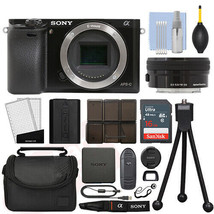 Sony Alpha a6400 Mirrorless 4K Digital Camera &amp; 16-50mm Lens Black + 16G... - $1,246.99