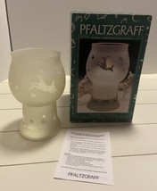 Pfaltzgraff Nordic Christmas Silhouette White Frosted Floating Candle 1998 - £20.52 GBP