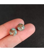 Copper patina stud earrings, Tiny copper stud earrings, Pure copper earr... - $21.00