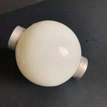 Lightning Rod 3.5 Inch White  Milk Glass Ball - £41.11 GBP