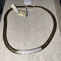 Vintage Voguebijoux  GOLD TONE crystal  choker necklace - £37.36 GBP