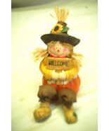 Welcome Scarecrow Fall Autumn Resin Figure - $12.86