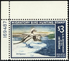 RW34, Mint NH VF $3 Duck Stamp - PSE Graded 80 Certificate * Stuart Katz - $75.00
