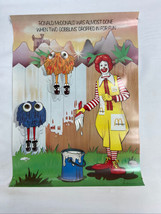 Vintage 1976 Ronald McDonald  Gobblins McDonald&#39;s Promo Poster 2128-D  22&quot; X 16&quot; - £29.89 GBP