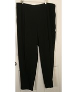 Josephine Chaus Woman&#39;s 24 W Plus Black Stretch Casual Pants Elastic Bac... - €15,04 EUR