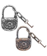 ONE Plastic 8” FAKE JUMBO LOCK &amp; KEY Halloween Haunted House Pirate Cost... - $6.62