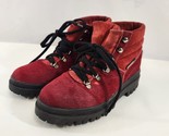 Oscar Sport Fur Boots Red Size EU 39 (US 8) Winter Outdoor Made in Italy - $96.57