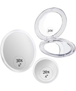 30X &amp; 20X Magnifying Mirror Set For Makeup - Ultra Precise, Strong Suction, - $57.48 CAD