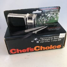 NIB Chef&#39;s Choice 460 Multi-Edge Diamond Hone Knife Sharpener Straight S... - $16.82