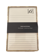 Kirkland&#39;s 150 Sheets Lined Ivory Paper Desk Notepad Monogrammed A NEW - $5.00