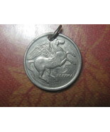 Greece Phoenix Pegasus Horse Fantasy Greek Mythology Coin Pendant Necklace - £6.21 GBP
