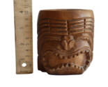 Vintage Wood Mug Hand Carved Wooden Cup Tribal Tiki Head Polynesian Souv... - £7.99 GBP