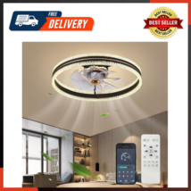 Ceiling Fan With Light 2024 Upgraded 20 Low Profile Fan, Flush Mount Ceiling - £71.03 GBP
