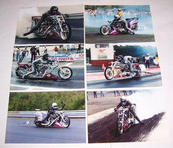 Lot of 6 Bob Spina NITROCYCLE Top Fuel Harley Davidson Color Drag Racing... - £7.90 GBP