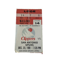 George Gervin 31 Pts 12/23/1981 San Antonio Spurs @ Sd Clippers Ticket Stub - £9.84 GBP