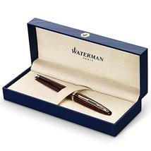Waterman Carène Marine Amber Fountain Pen, Gloss Brown & Black with 23k Gold Cli - $286.84