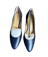 Talbots Tessa Women&#39;s Pump Shoe Stiletto Heels Leather Blue Sz. 9.5M NWOT - £26.46 GBP