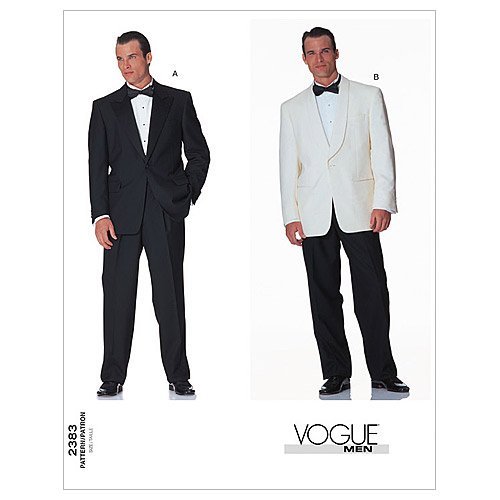 VOGUE PATTERNS V2383 Men's Jacket and Pants, Size 32-34-36 - $14.84