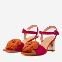 The Salerno Fuchsia Leather Women Sandal image 2