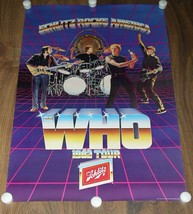 THE WHO CONCERT TOUR POSTER VINTAGE 1982 SCHLITZ ROCKS AMERICA * - £23.42 GBP