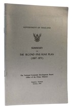 Government Of Thailand Summary Of The Second Five Year Plan (1967-1971) 1st Ed - £42.95 GBP