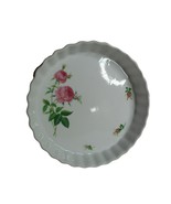 Christineholm Porcelain Rose Fluted Quiche Bakeware Dish Pie pan 9.5” x ... - $221.67 MXN