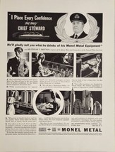 1936 Print Ad Monel Metal Captain of the Queen Mary Cunard White Star Line - £17.12 GBP