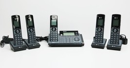 AT&T CLP99587 5 Handset Connect to Cell Expandable Phone System - Metallic Blue  image 2