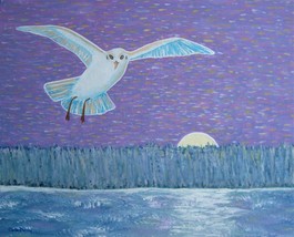 Painting Original Direct From Signed By Artist Collectible Art Seagull B... - $71.76