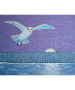 Painting Original Direct From Signed By Artist Collectible Art Seagull B... - $1,334.98 MXN