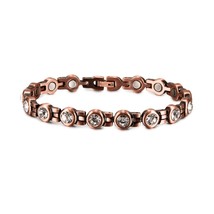 Magnetic Copper Bracelets for Women Cubic Zirconia Copper Magnetic Bracelet Arth - £25.15 GBP