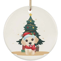 Cute Baby Golden Retriever Ornament Christmas Gift Pine Tree Decor For Dog Lover - £11.64 GBP