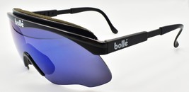 Bolle Lightshifter 13 E2 Sunglasses Black / Mirror Blue Vintage France - £92.83 GBP