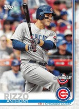 2019 Topps Opening Day #86 Anthony Rizzo Chicago Cubs - $1.04