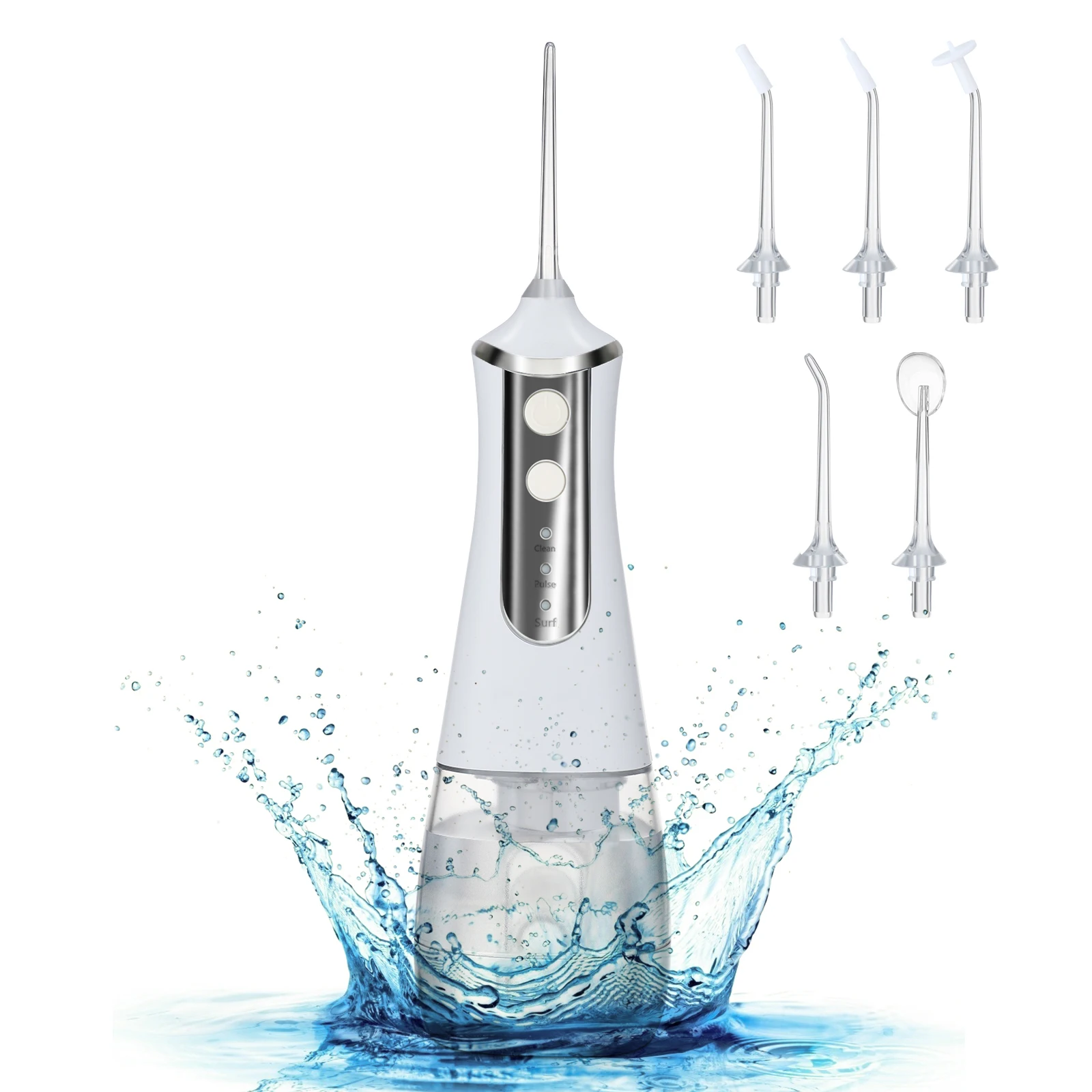 Oral irrigator water flosser dental water jet tools pick cleaning teeth 350ml 5 nozzles thumb200