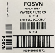 Ge Replacement Water Filter Set Fqsvn GXSL55R GXSV65R GNSV70R Fqslf Fqsvf 3 Sets - £74.77 GBP