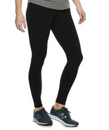 Aglow A:Glow Maternity Leggings Sz L Black Full Fabric Belly Band Stretch - $14.10