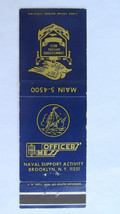 Naval Support Brooklyn New York US Military 20 Strike NY Matchbook Cover - $1.75