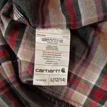 Carhartt 102260 054 Women's Red White Black Cotton Hamilton Flannel Shirt Large image 5