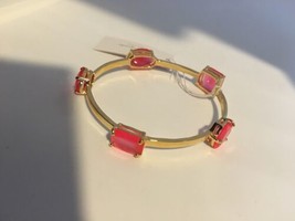 Kate Spade New York Vegas Jewels Bangle Bracelet Caberet Pink Goldtone New - $92.43