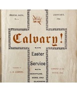 Calvary Victorian 1892 Easter Service Sheet Music Carol Booklet DWAA19 - $84.25 CAD