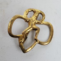 Vintage Girl Scout Brownie Lapel Pin Gold Tone - $11.30