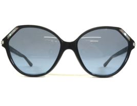 Tory Burch Sunglasses TY7138 1709/8F Black Silver Oversized Frames w Blue Lenses - $69.04